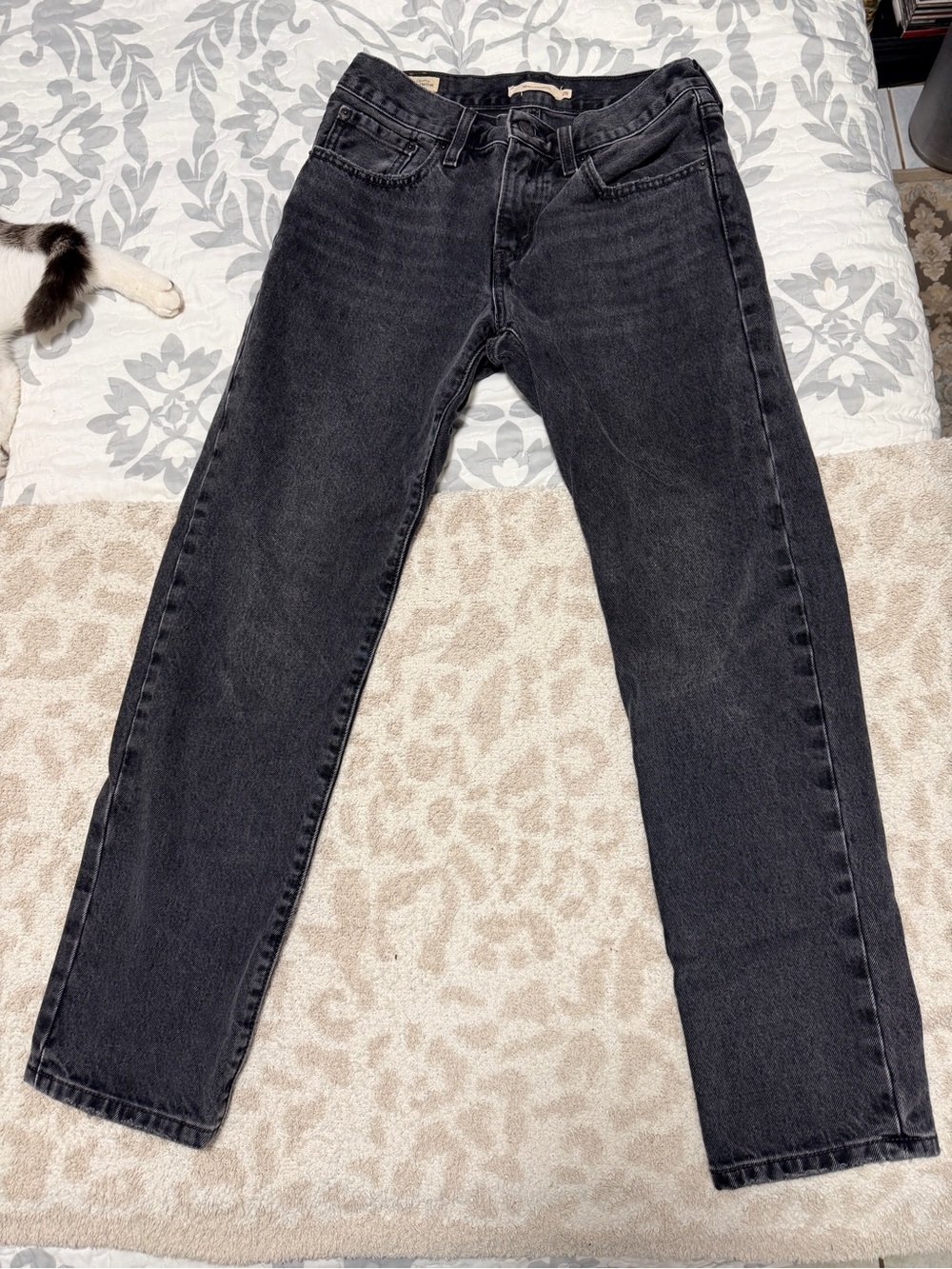 Levi's Men's Slim Straight Jeans in Washed Black